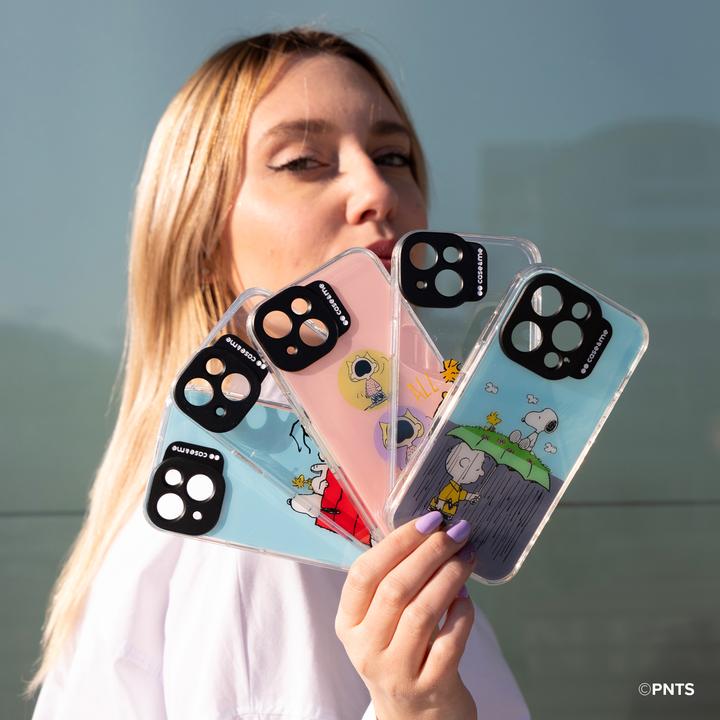 Immagine prodotto Case & Me case&me Peanuts cover cam logo per iPhone 14 Pro design1 Linus Umbrella (Apple iPhone 14 Pro)