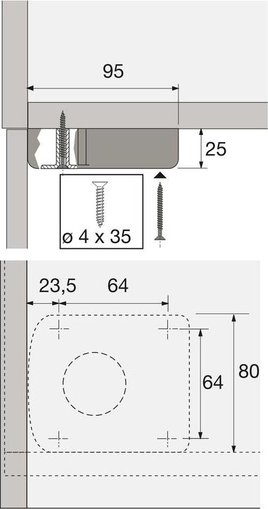 Productafbeelding Hettich Glijders voor stelvoet kunststof zwart Sokkelhoogteverstelling (Vilten glijders, 10 Pcs.)