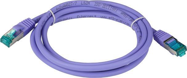 Actual product image EFB Elektronik RJ45 patch cable S/FTP, Cat.6A, LSZH, 5m, violet The shielded Cat.6A RJ45 patch cable ensures (S/FTP, CAT6a, 5 m)