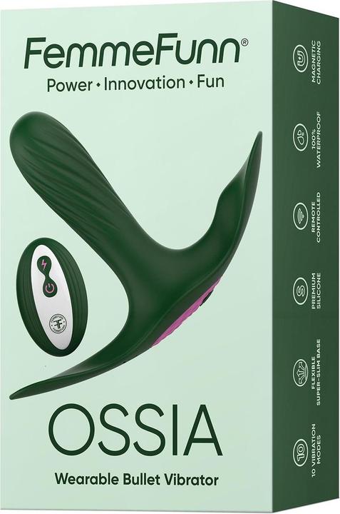 Produktbild Femme Funn OSSIA Wearable Panty Vibrator - Bullet Vibrator with Wireless Remote Control for Women, Green Adult