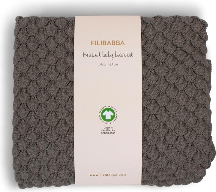 Image du produit Filibabba Couverture de bébé au crochet - Rock Ridge (70 x 100 cm)