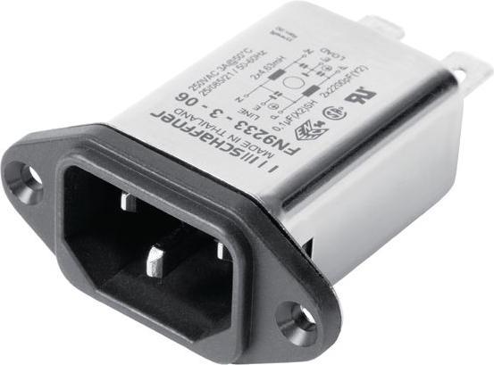 Immagine prodotto Schaffner EMV Spina per elettrodomestici con filtro, 6A, 250VAC