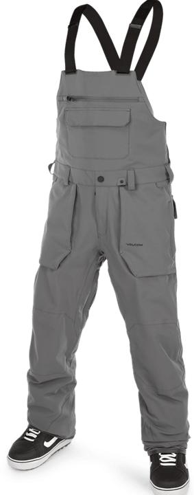 Actual product image Volcom Snowboard Men's Roan BIB Overall - Dark Grey-S (S)