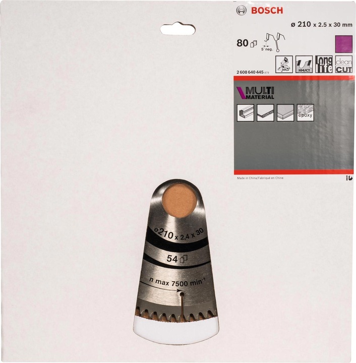 Immagine prodotto Bosch Professional Zubehör Lama circolare PRO Multi Material, 210 x 2,5 x 30 mm