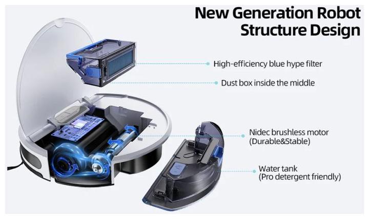 Actual product image Honiture G20 Robot Vacuum Cleaner (4500 Pa, Wiping cloth)