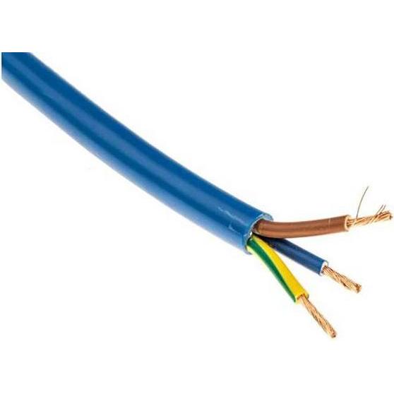 Rs Pro H05VV-F, PVC Verdrahtungsleitung Blau, 3 x (100 m), Stromkabel
