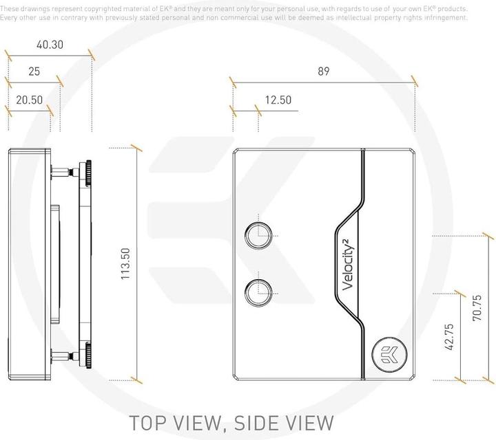 Actual product image EKWB K-Quantum Velocity² D-RGB