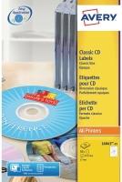 Produktbild Avery Dennison Etiketten Zweckform L6043-25, CD/DVD, ClassicSize, weiss, Pk. 25 Stk.