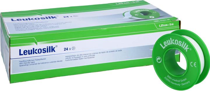 Actual product image BSN LEUKOSILK 5MX1.25CM, 24 pcs PFL (24 x)