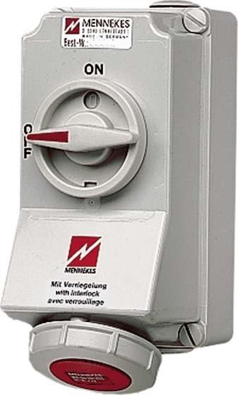 Produktbild Mennekes MEN 5785 16A7P 6H400V Wanddose DUO IP67 HW/VN