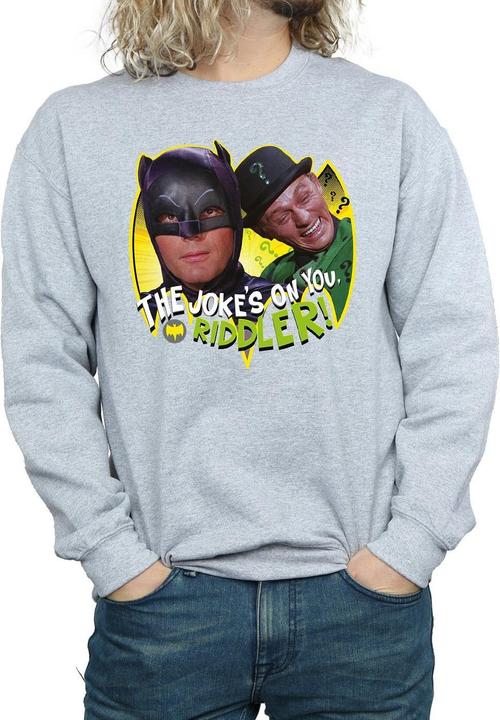 Actual product image Mens Batman TV Series The Riddler Joke Cotton Sweatshirt (L)