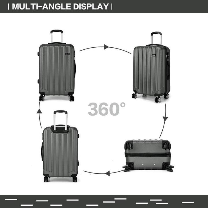 Immagine prodotto Kono Valigia rigida con rotelle spinner 360°, leggera e resistente, set 3 pezzi
