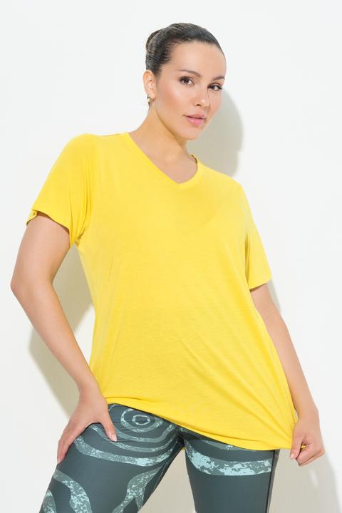Produktbild Ulla Popken Funktionsshirt, antibakteriell, V-Ausschnitt, Halbarm (46, 48)