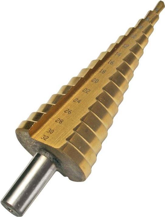 Actual product image BGS Step drill (28 cm, 30 mm, 32 mm, 16 mm, 18 mm, 20 mm, 22 mm, 24 mm, 26 mm, 4 mm, 6 mm, 8 mm, 10 mm, 12 mm, 14 mm)
