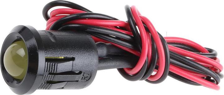 Produktbild RS PRO LED erhaben 12mm schwarz 24Vdc gelb