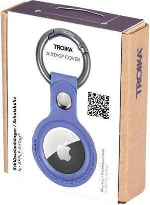 Actual product image Troika Airtag cover purple key fob, motif: round