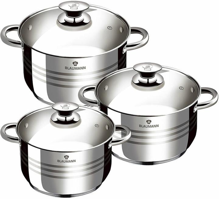 Image du produit Blaumann Set de casseroles (24 cm, Ensemble de casseroles et de poêles de cuisson, Acier inoxydable)