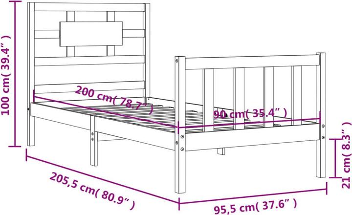 Produktbild vidaXL Sterling (90 x 200 cm)