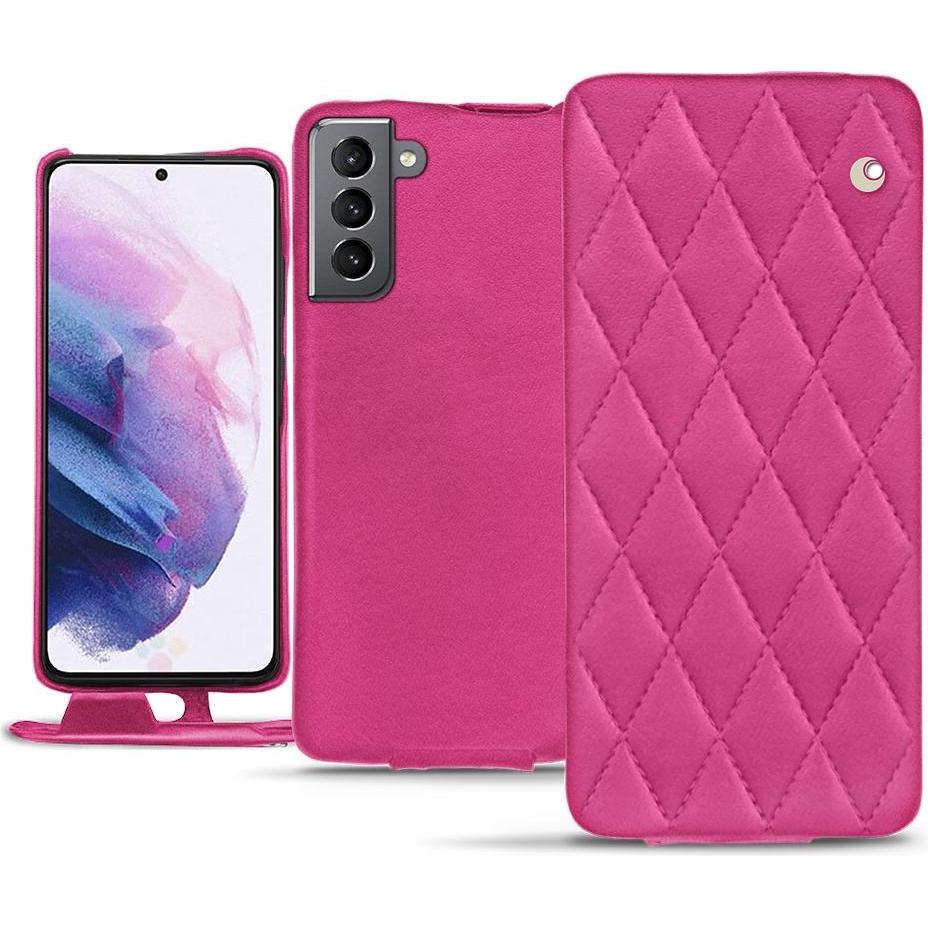 Thumbnail - Noreve Lederschutzhülle vertikal (Samsung Galaxy S21), Smartphone Hülle, Rosa