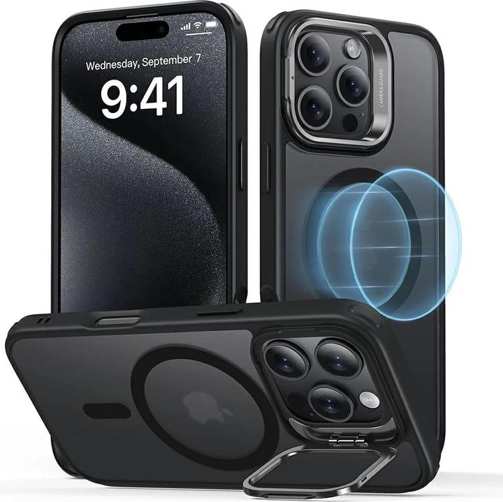 Immagine prodotto ESR Custodia ibrida (HaloLock) con supporto per iPhone 16 Pro Max (nero) (Apple iPhone 16 Pro Max)
