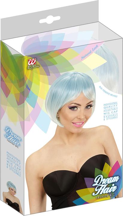 Produktbild Widmann Two-Tone Perücke blau-türkis - Faschingsperücke