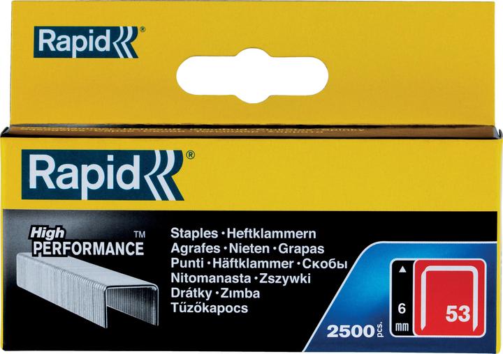 Image du produit Rapid Type 53 Pince à fil fin 6 mm (2500 feuilles)