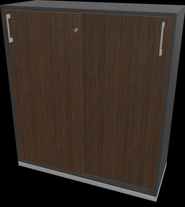 Silver grey, Walnut decor dark with structure, Dark grey
