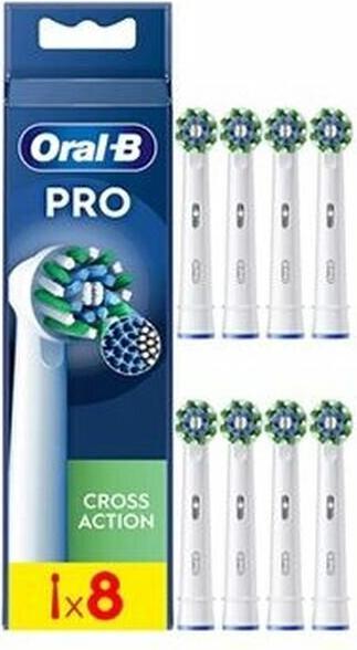 Actual product image Oral-B Pro Cross Action Replacement Brush Heads for Electric Toothbrushes - Pack of 8 (8 x)