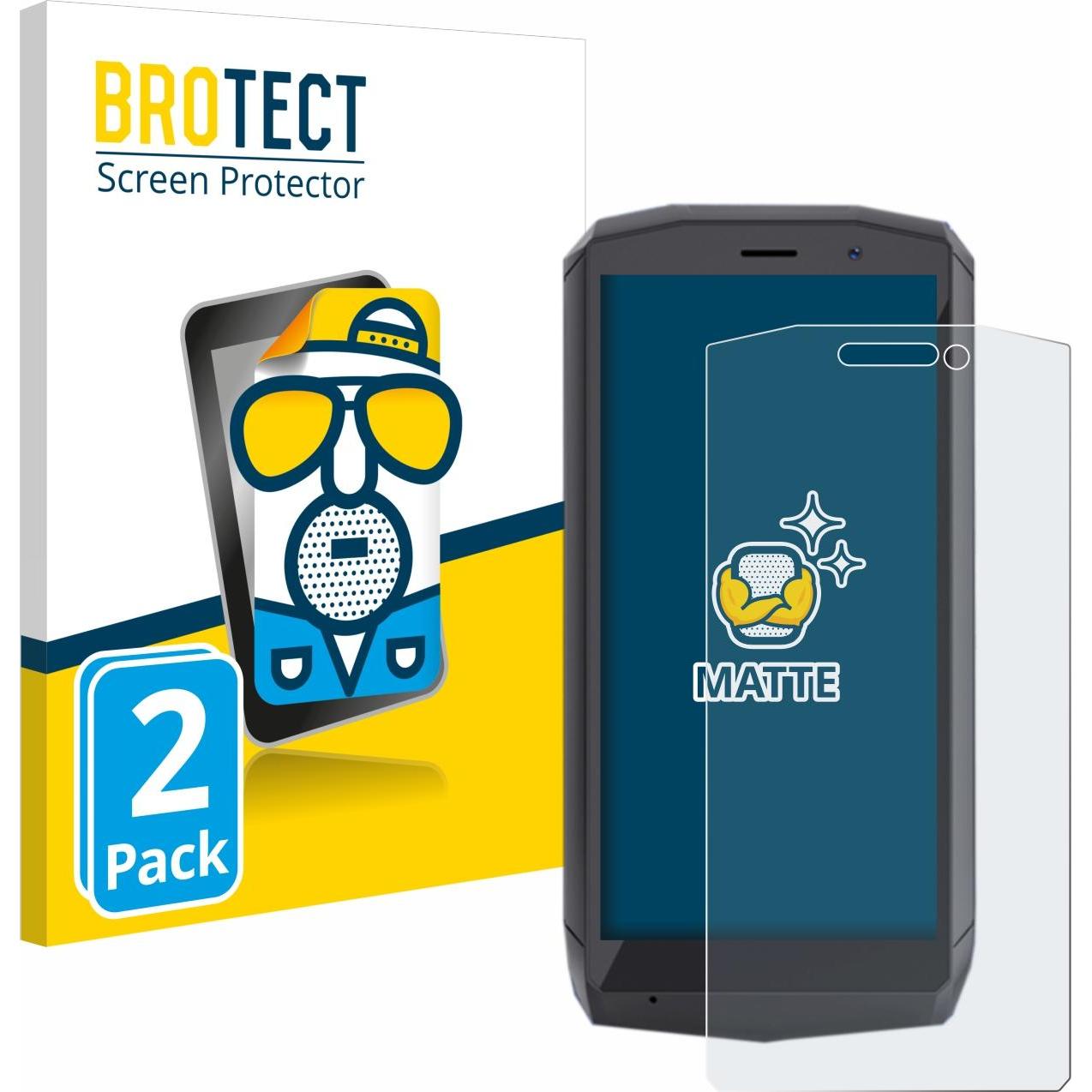 BROTECT Entspiegelungs-Schutzfolie Displayschutz Matt (2 Stück, Cubot Pocket), Smartphone Schutzfolie, Grau
