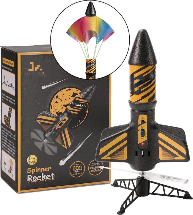 Actual product image Activity Board Rocket toy - Motorised rocket with parachute
