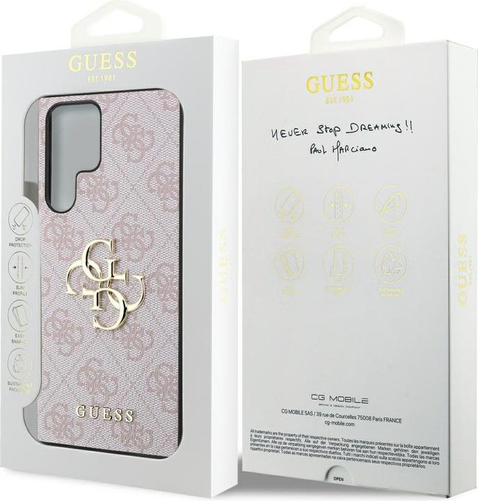 Image du produit Guess PU 4G Metal Logo Case pour Samsung Galaxy S24 Ultra - rose (Samsung Galaxy S24 Ultra)