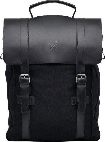 Only-Bags.Store Segeltuch-Rucksack, strapazierfähiger Leder-Rucksack, stilvolle 15in Laptop-Tasche, ästhetische (14 l)