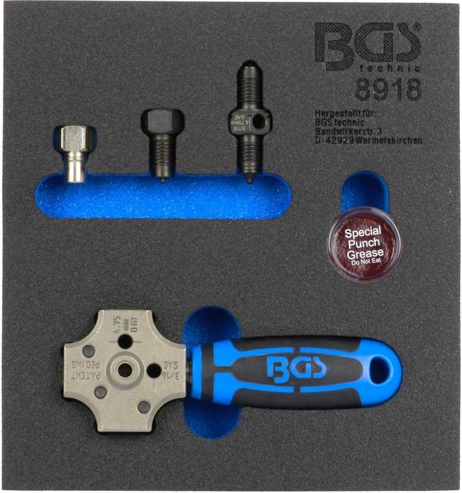 Produktbild BGS Werkstattwageneinlage 1/6: Bördelgerät SAE und DIN 4,75 mm (3/16")