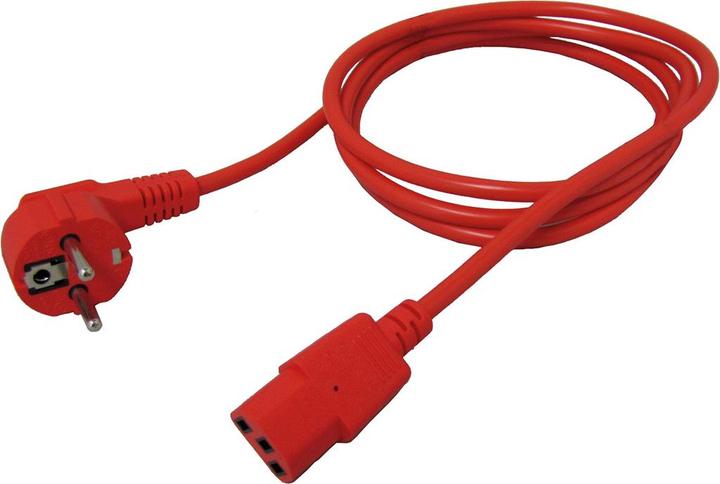 Actual product image Roline Power cable CEE 7/7 (M) angled to IEC 60320 C13 straight (1.80 m)