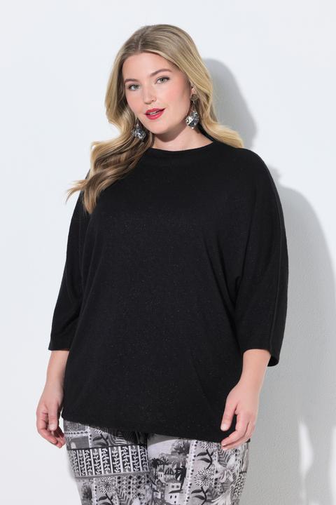 Produktbild Miamoda Pullover, Rhomben-Struktur, Glitzereffekt, Stehkragen (54)