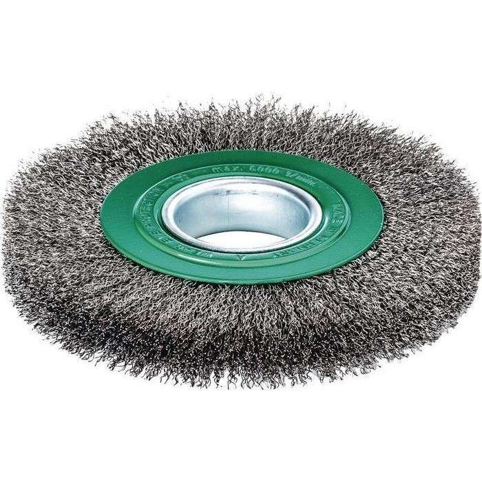 Lessmann, Schleifmittel, Rundbürste Ø 125 mm breit 21-23 mm Rohr 40 mm Stahldraht rostfrei