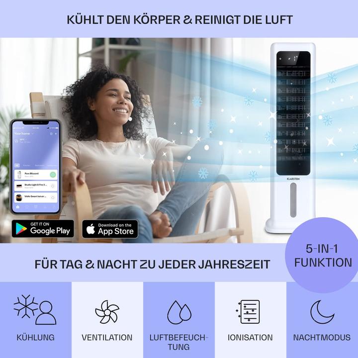 Produktbild Klarstein Klimaanlage Smart ohne Abluftschlauch, Weiss