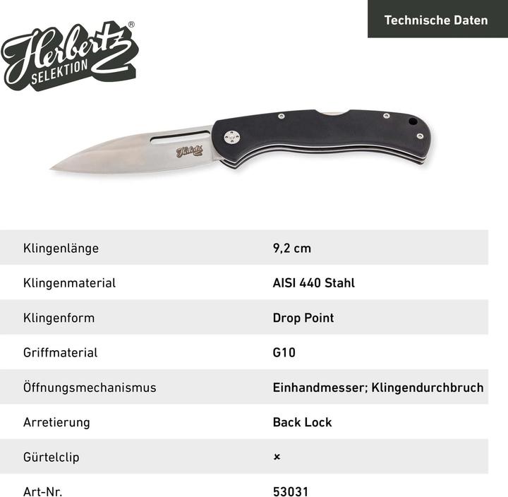 Immagine prodotto Herbertz Selektion Einhandmesser (9.20 cm)