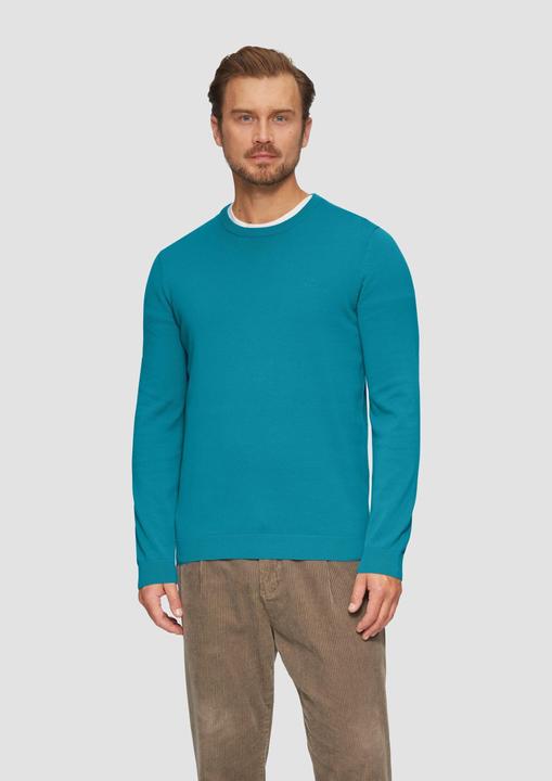 Produktbild S.Oliver Strickpullover Strickpullover mit Logo-Stickerei (XL)