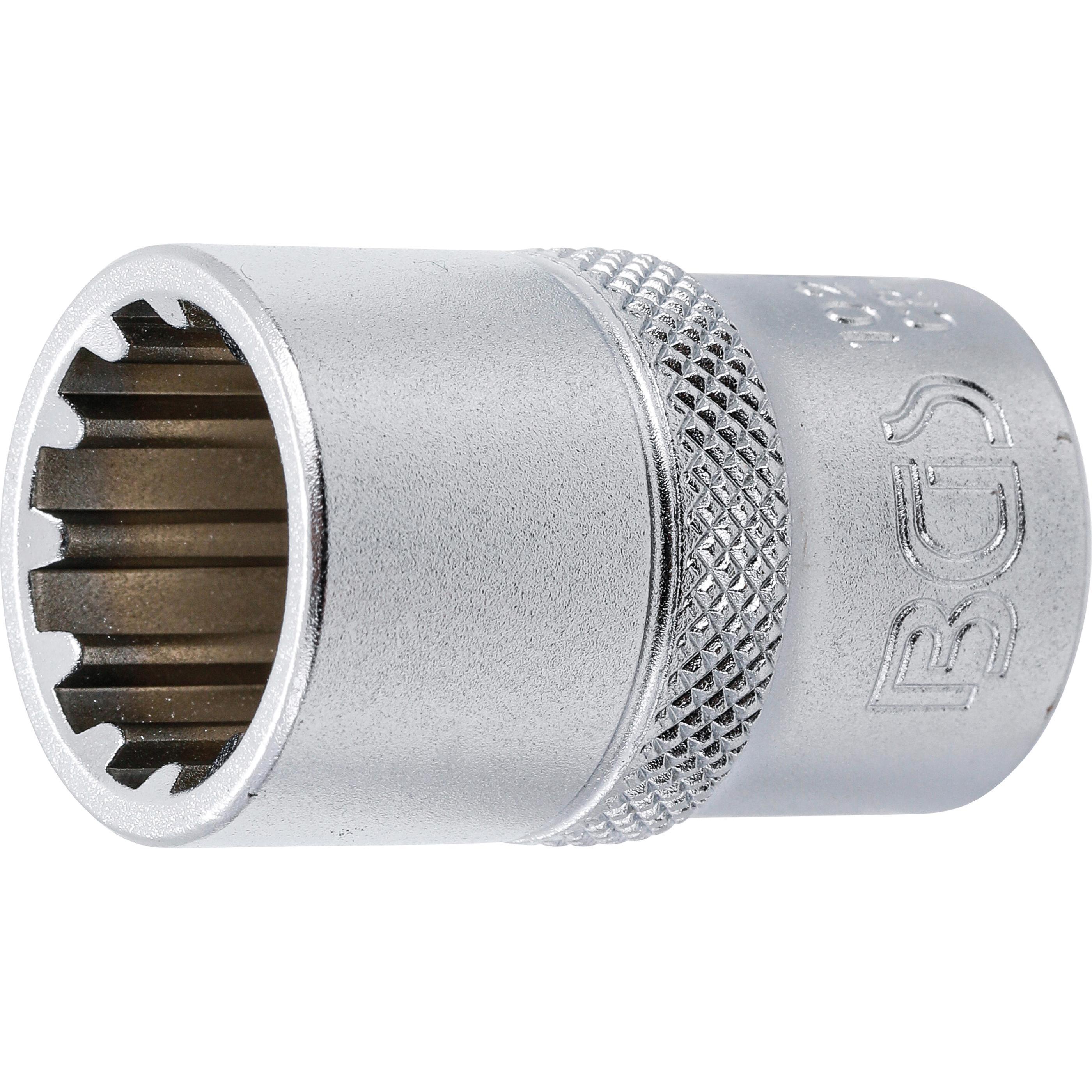 BGS, Steckschlüssel + Stecknuss, Steckschlüssel-Einsatz Gear Lock Antrieb Innenvierkant 12,5 mm (1/2") SW 16 mm (16 mm)