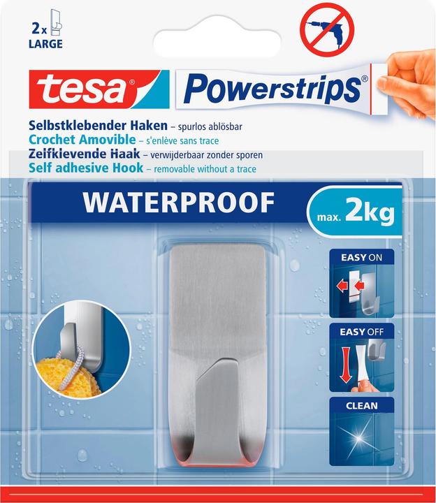 Actual product image tesa Powerstrips Waterproof Hook ZOOM