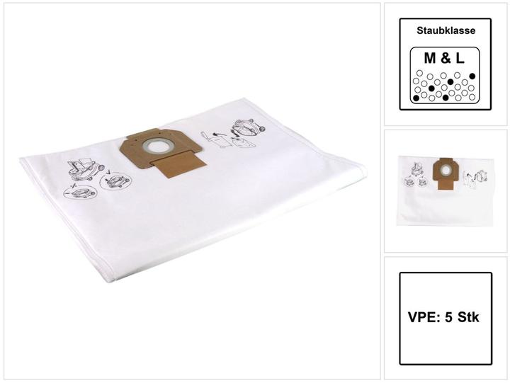 Immagine prodotto Mirka Sacchetto in pile per aspirapolvere 1230 e 1242 - 5 pezzi ( 8999100211 ) (5x)