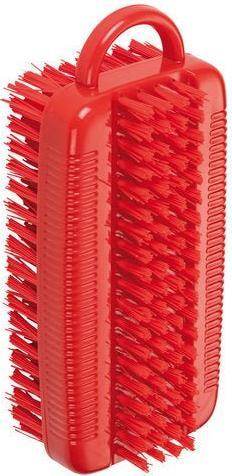 Haug NAIL BRUSH DUBBLE,RED/PBT RED,ø 0.35MM MEDIUM/HARD