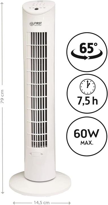 Produktbild TZS First Austria Säulenventilator 79cm, Weiss