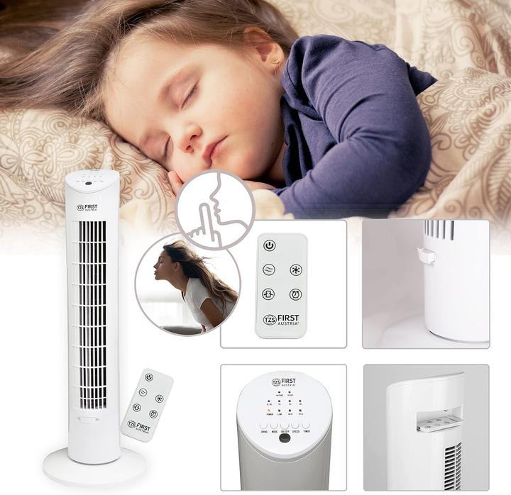 Produktbild TZS First Austria Säulenventilator 79cm, Weiss