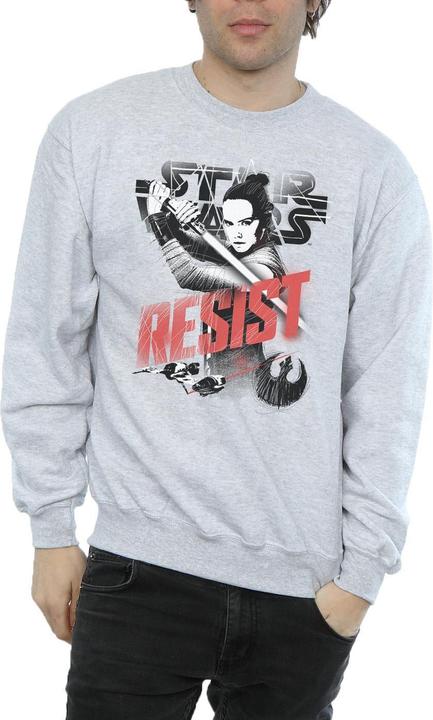Actual product image Star Wars Mens The Last Jedi Rey Resist Sweatshirt (S)