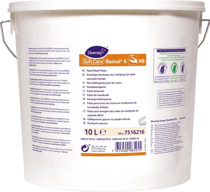 Diversey Handwaschpaste Soft Care REINOL K 10 l (Handwaschpaste, 10000 ml)