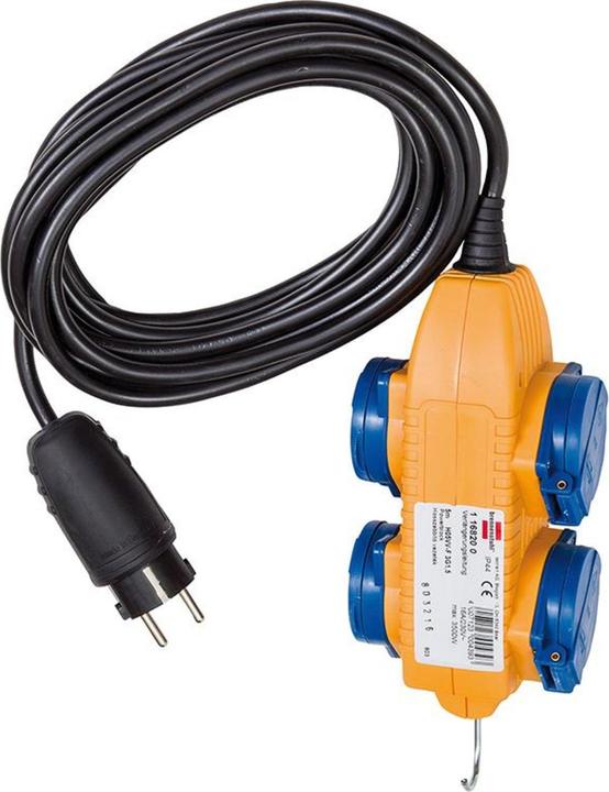 Actual product image Brennenstuhl Construction site cable IP54 with power block 5m black H07RN-F3G1.5 (5 m)
