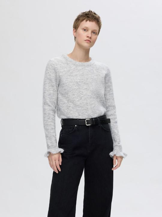 Actual product image Selected Femme Ruched sleeve knitted jumper (XS)