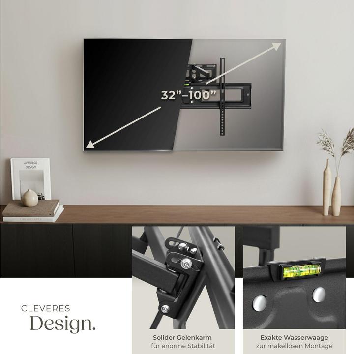 Produktbild tectake TV Wandhalterung (Wand, 100", 120 kg)